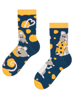 Calcetines infantiles alegres Ratón y queso