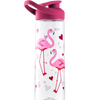 Botella de agua alegre Flamencos y corazones 700 ml