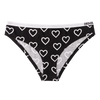 Bragas alegres para mujer Corazones en blanco y negro