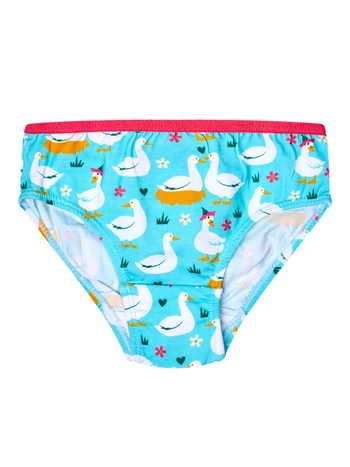 Bragas alegres para niña Gansos y flores