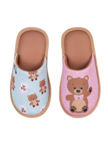 Pantuflas infantiles alegres Oso de peluche