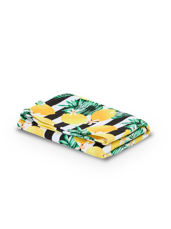 Paño alegre de cocina Limones y franjas