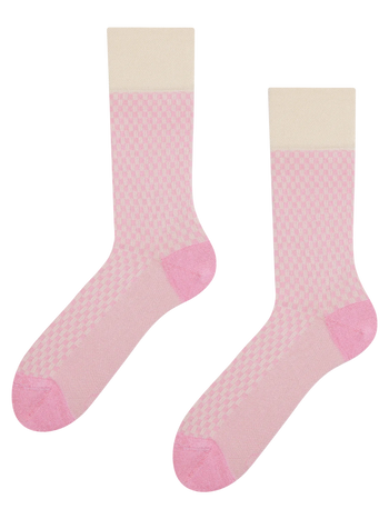 Calcetines de jacquard rosa pastel
