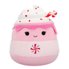 Squishmallows Ethel la Taza de Chocolate Caliente Rosa con Bastón de Caramelo, 20 cm