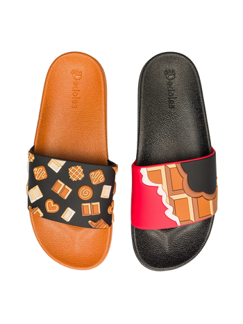 Chanclas alegres Amor por el chocolate