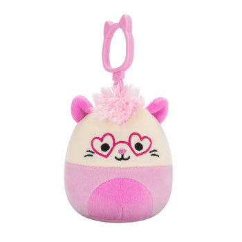 Squishmallows Clip-On Chambless la Zarigüeya Rosa, 9 cm
