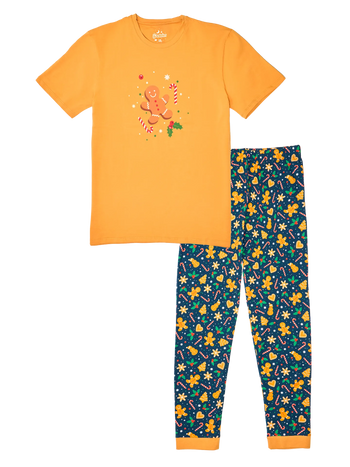 Pijama alegre para hombre Galletas de jengibre y dulces