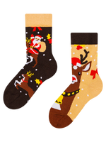 Calcetines infantiles alegres Reno y Santa