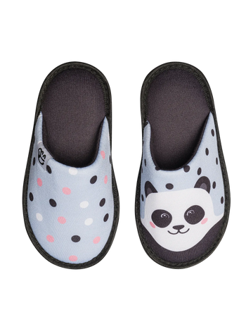 Pantuflas infantiles alegres Panda feliz
