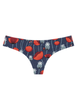 Bragas brasileñas alegres para mujer Mariquitas y flores de amapola