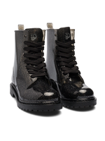 Botas de agua para mujer Negro purpurina