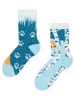 Calcetines infantiles alegres de inverno Zorro en invierno