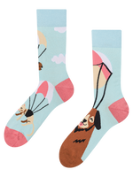 Calcetines alegres Perros y gatos voladores