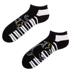 Calcetines tobilleros alegres Gato pianista