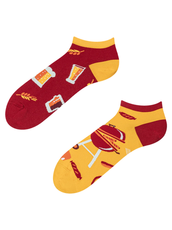 Calcetines tobilleros alegres Cerveza y barbacoa