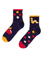 Calcetines de deporte alegres Gusano feliz