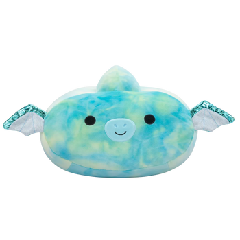Squishmallows Stackables Reid el Pterodáctilo Verde Turquesa con Alas Brillantes, 30 cm