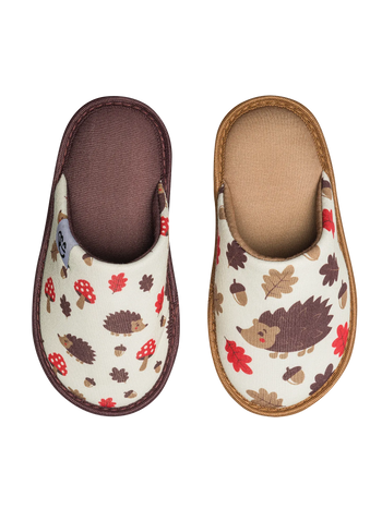 Pantuflas infantiles alegres Erizo del bosque