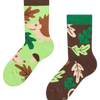 Calcetines infantiles alegres de inverno Erizo y hojas