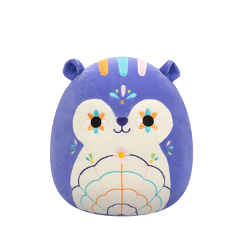 Squishmallows Luzma la Ardilla Lavanda Day of the Dead, 20 cm
