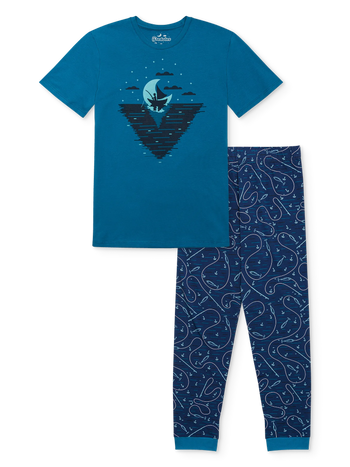 Pijama alegre para hombre Pescador de noche