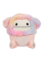 Squishmallows Diane, la Pies Grandes Melocotón con Pelo Arco Iris, 20 cm