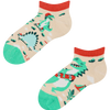 Calcetines infantiles tobilleros alegres Skatepark de los dinosaurios