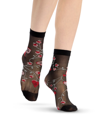 Calcetines de nailon alegres Amor folclórico