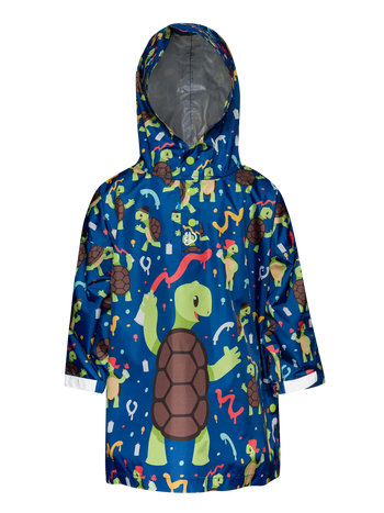 Impermeable infantil alegre Tortuga artista