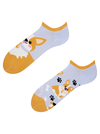 Calcetines sneakers alegres Perro Corgi