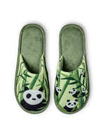Pantuflas alegres Pandas y bambú