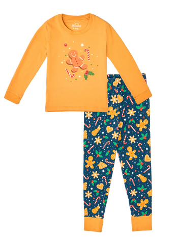 Pijama infantil alegre Galletas de jengibre y dulces