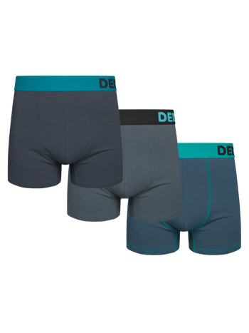 Bóxeres para hombre, paquete de 3 ud. Elegancia en gris