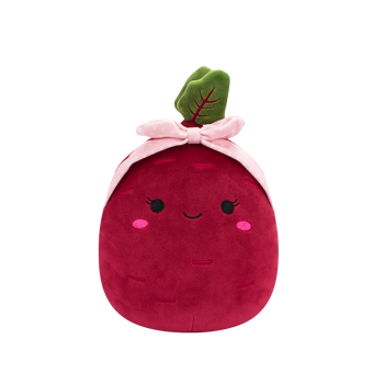 Squishmallows Claudia la Remolacha Morada con Diadema Rosa, 20 cm
