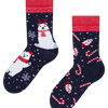 Calcetines infantiles alegres de inverno Oso polar navideño