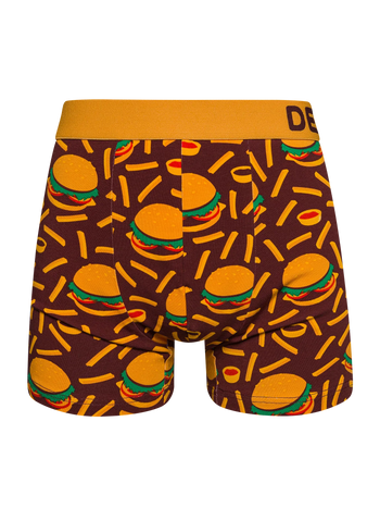 Bóxeres alegres para hombre Hamburguesa y patatas fritas