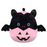 Squishmallows Emily el Murciélago Negro dentro de una Calabaza de Halloween, 20 cm