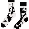 Calcetines alegres Panda abstracto