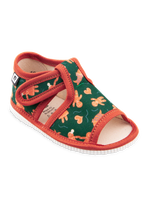 Pantuflas infantiles de punta abierta Galleta de jengibre