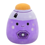 Squishmallows Kensington, la Botella de Poción Violeta Fluorescente con Etiqueta, 20 cm