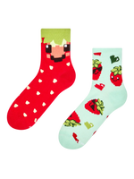Calcetines de deporte alegres Fresas pixeladas