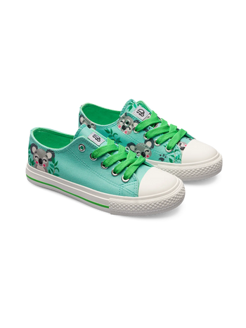 Zapatillas de lona infantiles alegres Koala feliz