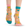 Calcetines de nailon alegres Corazones pastel