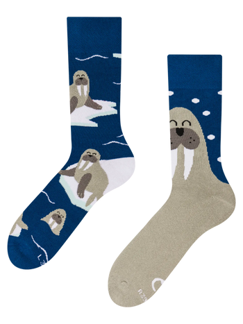 Calcetines de invierno alegres Morsa