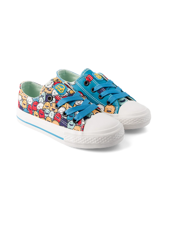 Zapatillas de lona infantiles alegres Monstruos divertidos