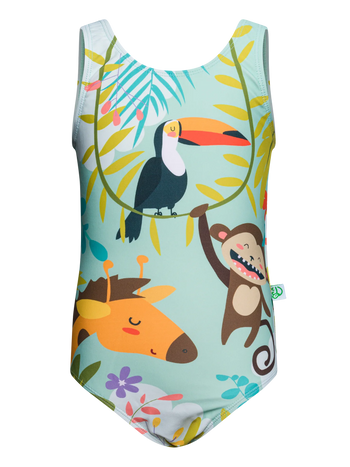 Bañador alegre de niña Jungla de verano