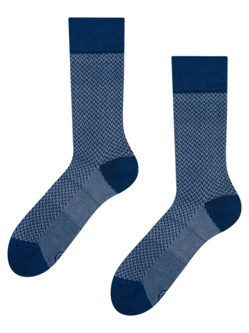Calcetines estampados azul y gris