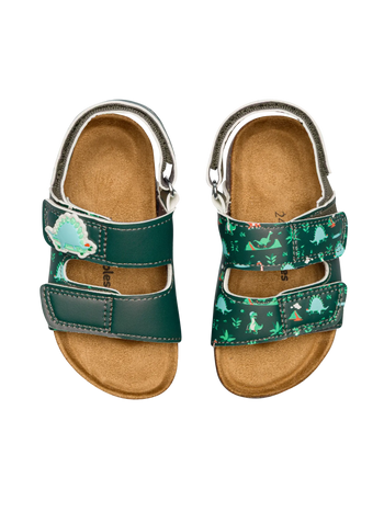 Sandalias infantiles con suela de corcho Skatepark de los dinosaurios