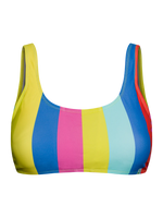 Top alegre de bikini deportivo Rayas veraniegas