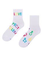 Calcetines de deporte alegres Amor y respeto